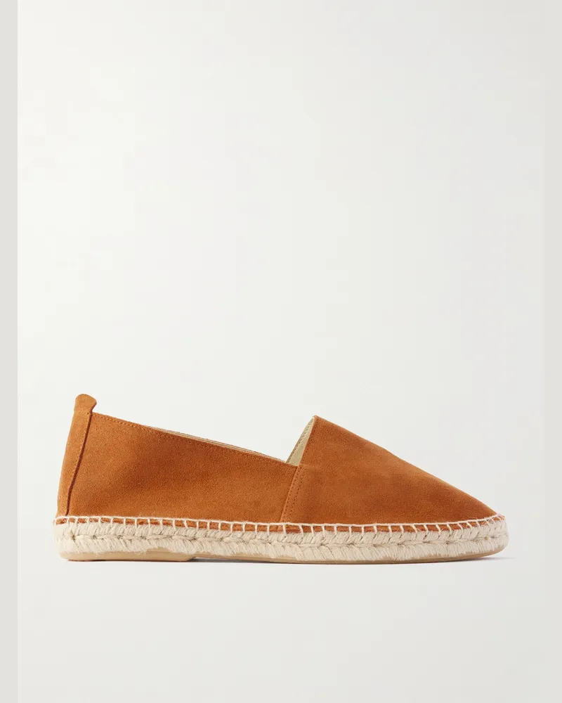 Anderson & Sheppard Espadrilles aus Veloursleder Braun