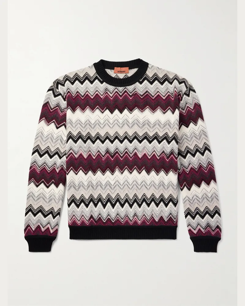 Missoni Pullover aus Jacquard-Strick aus einer Woll-Baumwollmischung in Space-Dye-Färbung Neutral