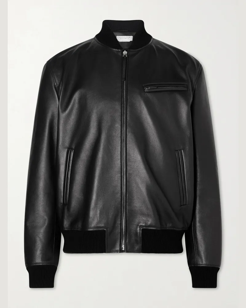 Gabriela Hearst Gregory Bomberjacke aus Leder Schwarz
