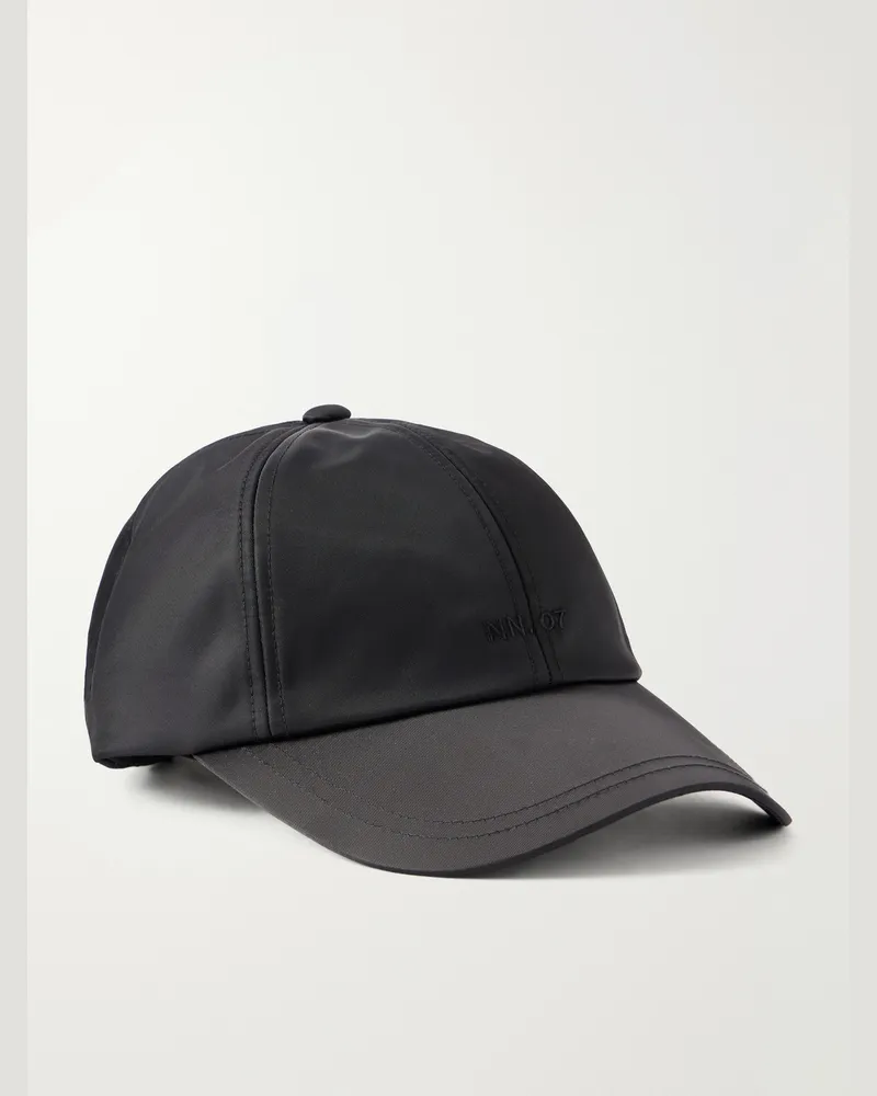 NN 07 Logo-Embroidered Recycled-Shell Baseball Cap Black