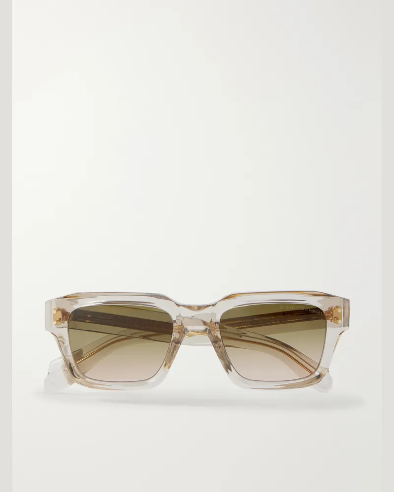 Cutler and Gross 1432 Square-Frame Acetate Sunglasses Neutrals