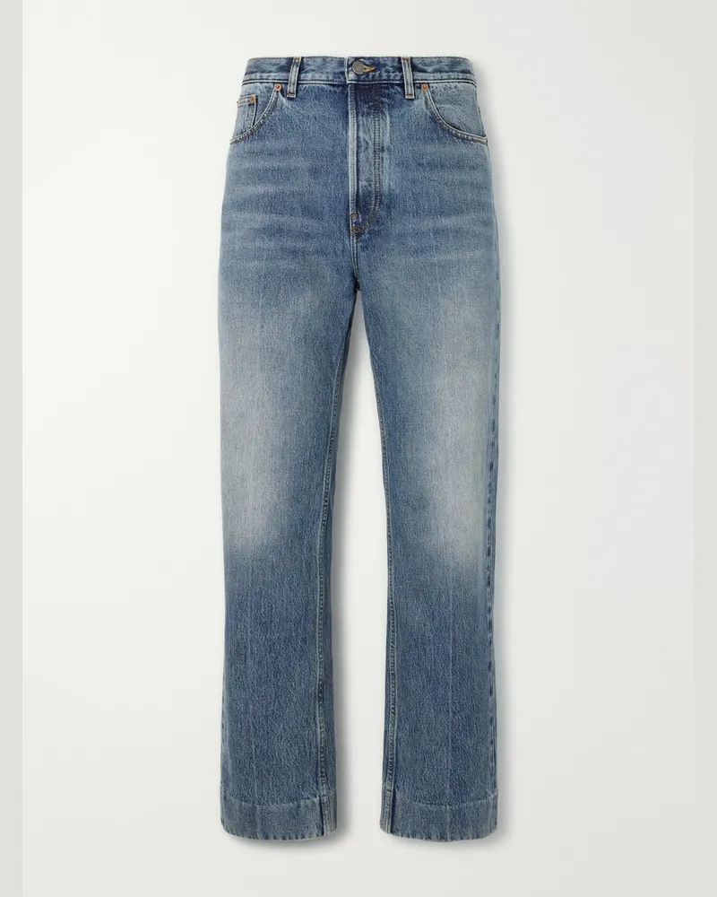Valentino Garavani Straight-Leg Washed Jeans Blue