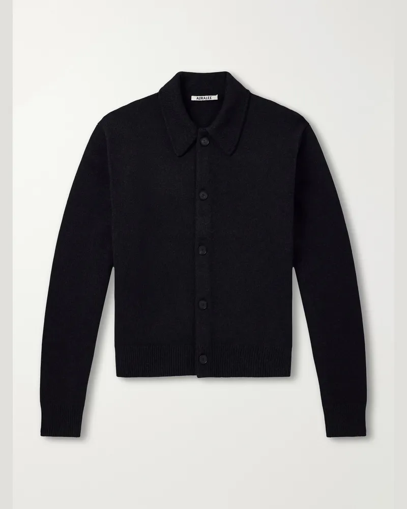 AURALEE Wool Cardigan Black