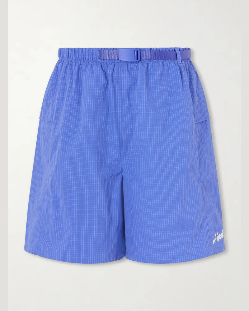 Aimé Leon Dore Straight-Leg Ripstop Shorts Blue