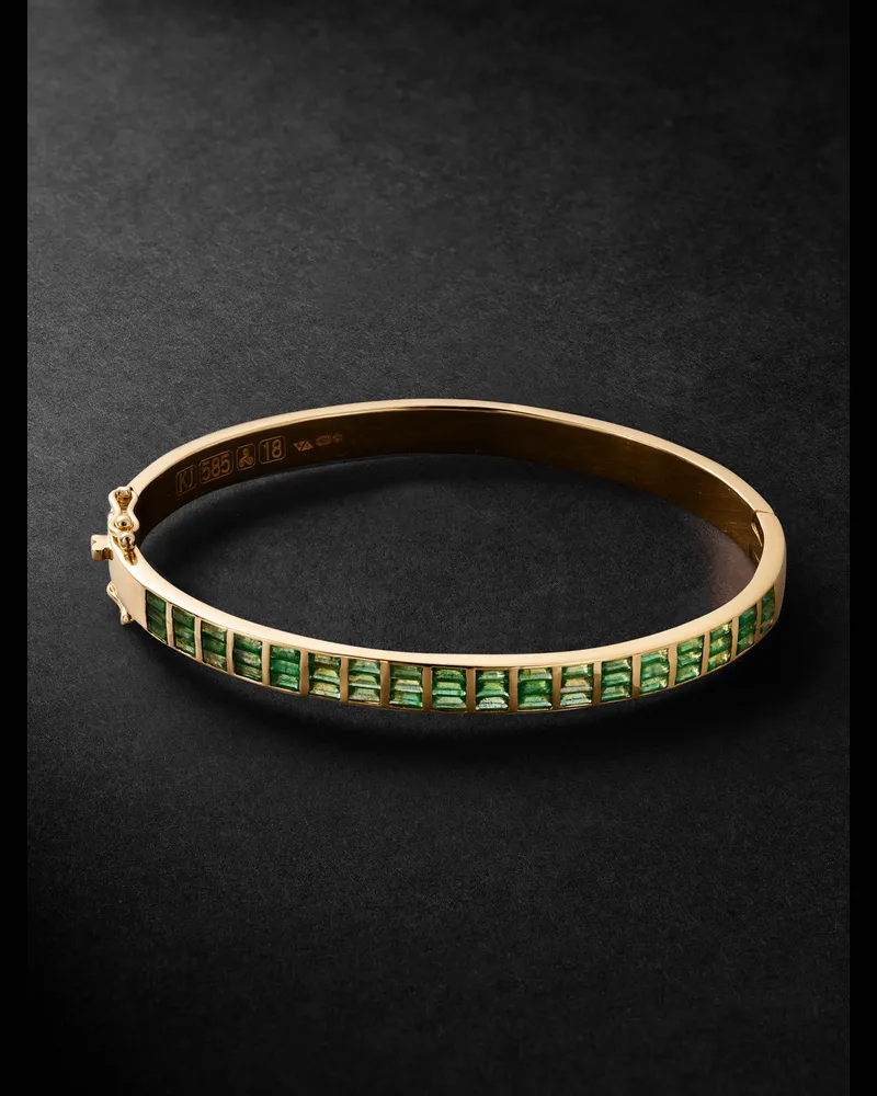 Kolours Creo Armreif aus 14 Karat Gold mit Smaragden Gold