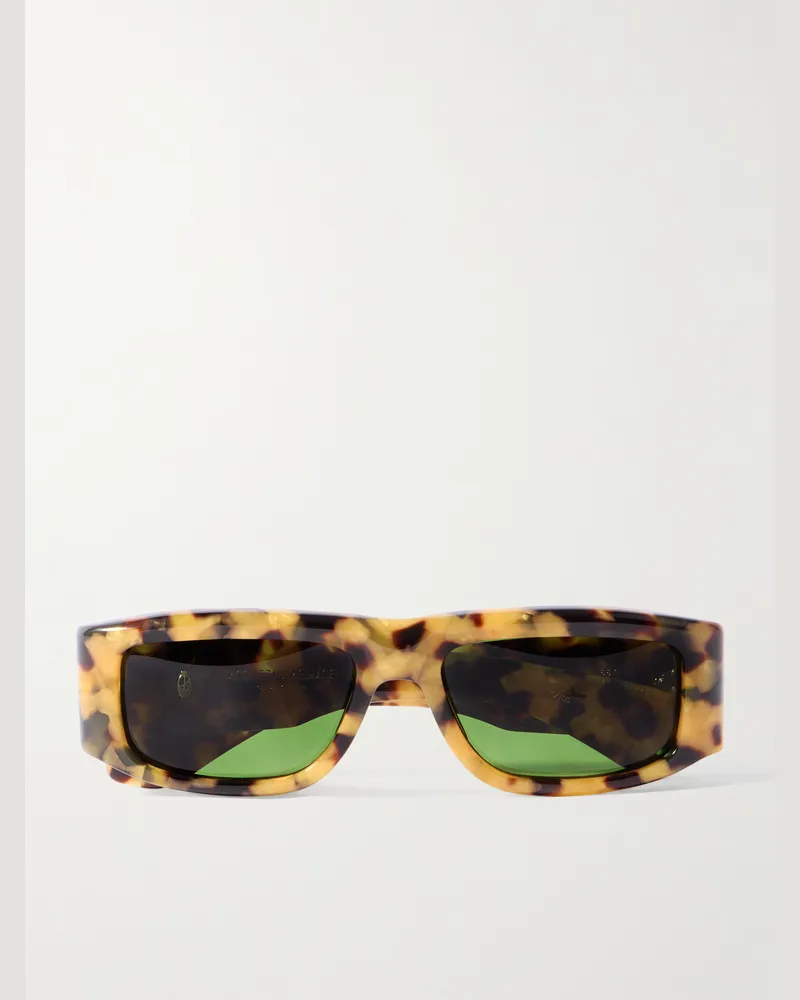 Jacques Marie Mage Romi Rectangular-Frame Tortoiseshell Acetate Sunglasses Tortoiseshell