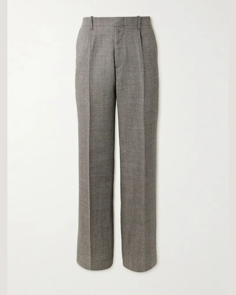 Our Legacy Borrowed Chino weit geschnittene Hose aus Wolle mit Falten Grau