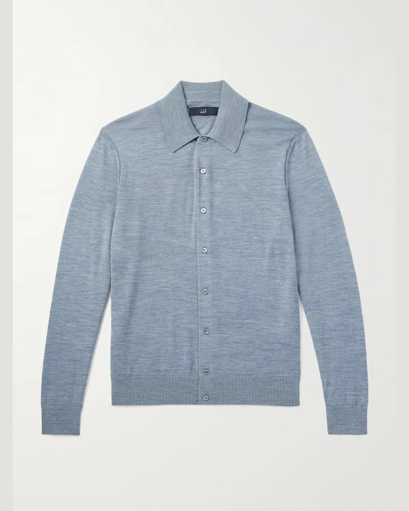 Dunhill Hemd aus Merinowolle Grau