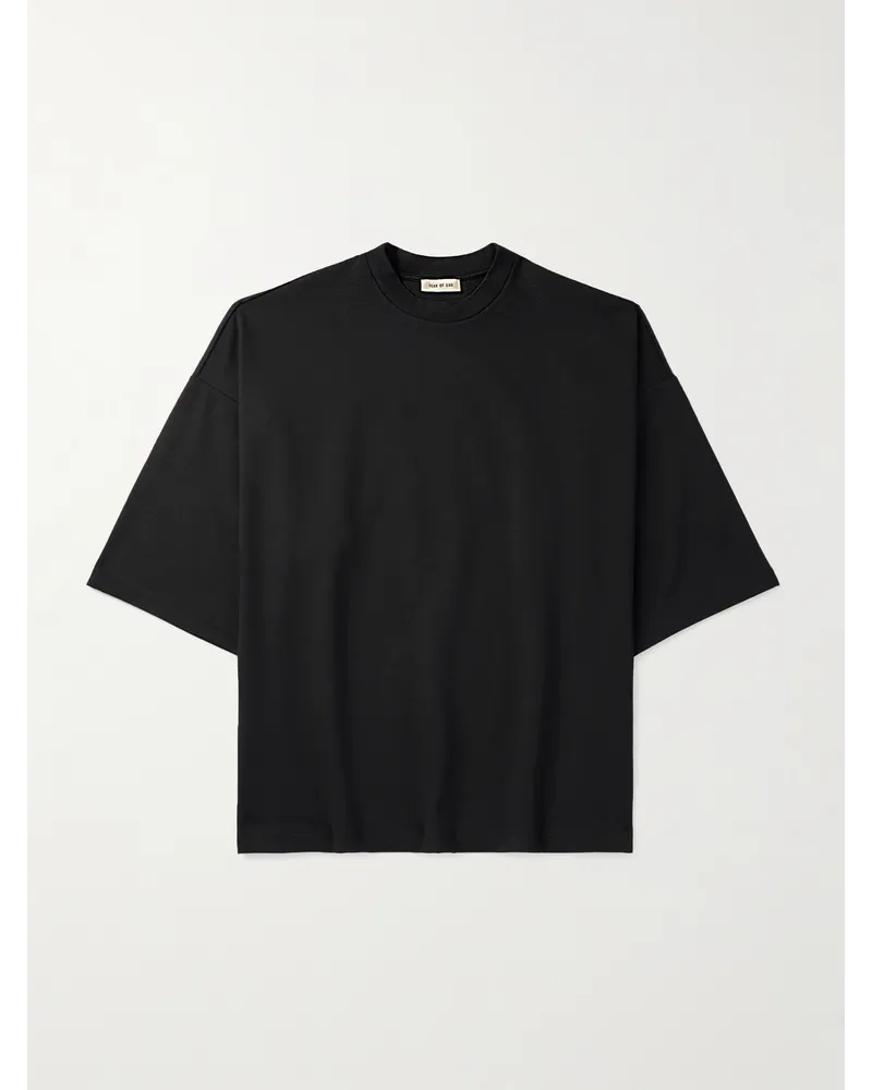 Fear of God Thunderbird Milano Oversized-T-Shirt aus Jersey mit Stickerei Schwarz