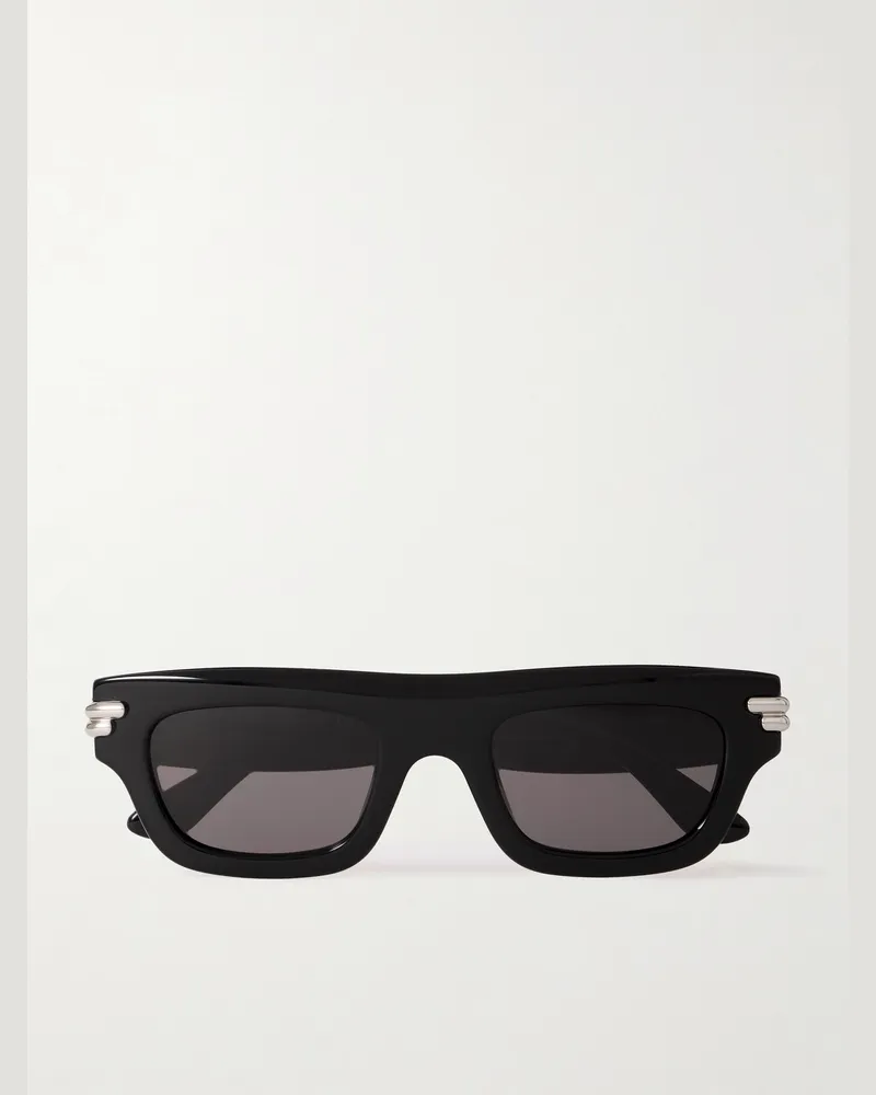 Bottega Veneta Mitre Sonnenbrille mit eckigem Rahmen aus Azetat Schwarz