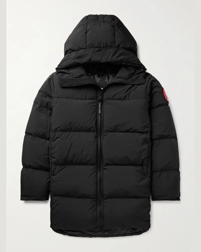 Canada Goose Lawrence Daunenjacke aus gestepptem „EnduraLuxe“-Material mit Logoapplikation Schwarz