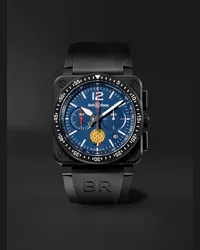 Bell & Ross BR 03-94 PA94 Patrouille de France  Chronograph Uhr aus Keramik mit Kautschukarmband in limitierter Auflage, Ref.-Nr.: BR0394-PAF1-CE/SRB Blau