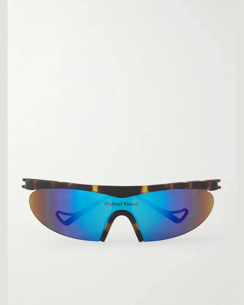 District Vision Koharu Eclipse verspiegelte Sonnenbrille mit D-Rahmen aus Polycarbonat Blau