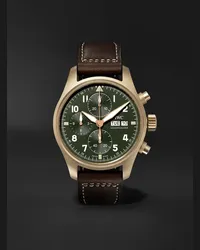 IWC Pilot's Spitfire Automatic Chronograph 41 mm Uhr aus Bronze mit Lederarmband, Ref.-Nr. IW387902 Grün