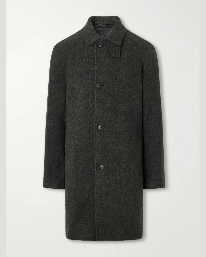 Sunspel Wool-Tweed Coat Green