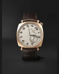 Vacheron Constantin Historiques American 1921 Hand-Wound 40 mm Uhr aus 18 Karat Rotgold mit Alligatorlederamband, Ref.-Nr. 82035/000R-9359 Weiß