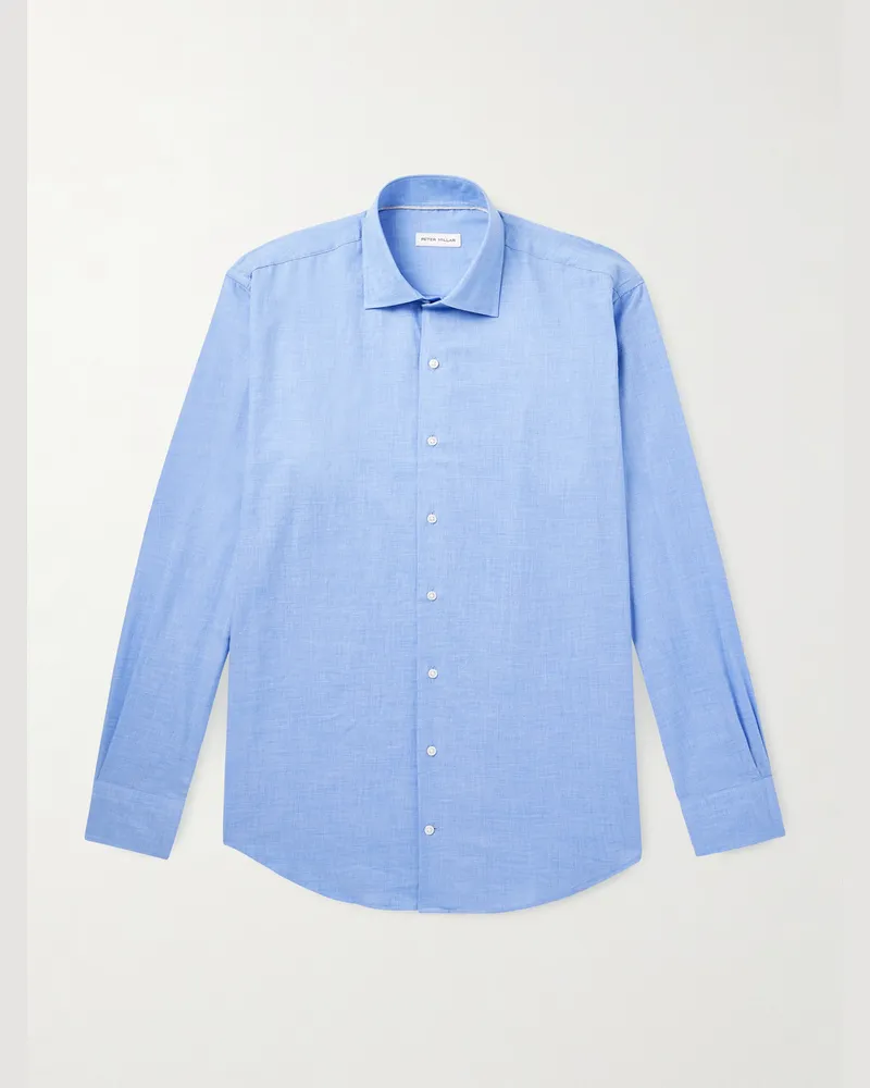 Peter Millar Highlands Hemd aus Baumwolle Blau
