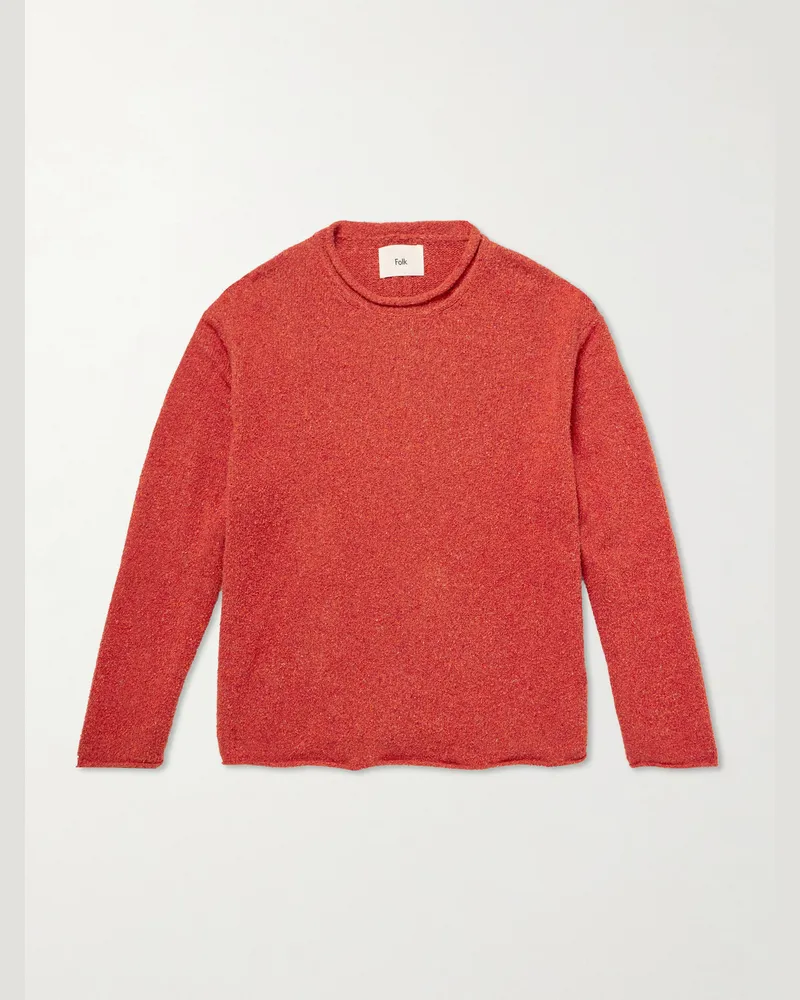 Folk Knitted Sweater Red