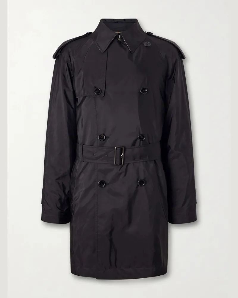 Burberry Belted Shell Trench Coat Black