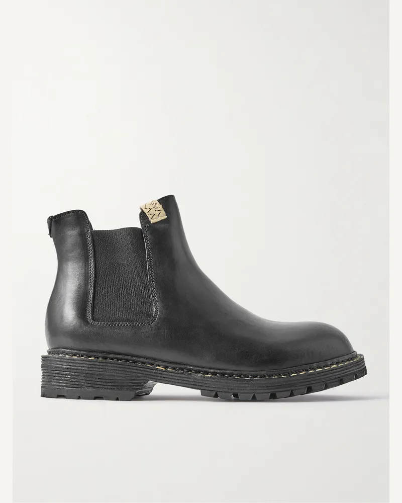 Visvim Gornergrat Mid-Folk Chelsea Boots aus Leder Schwarz