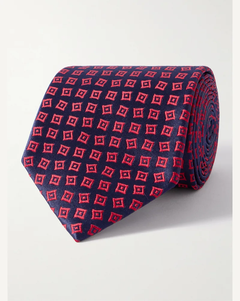 Charvet Krawatte aus Seiden-Jacquard, 8,5 cm Rot