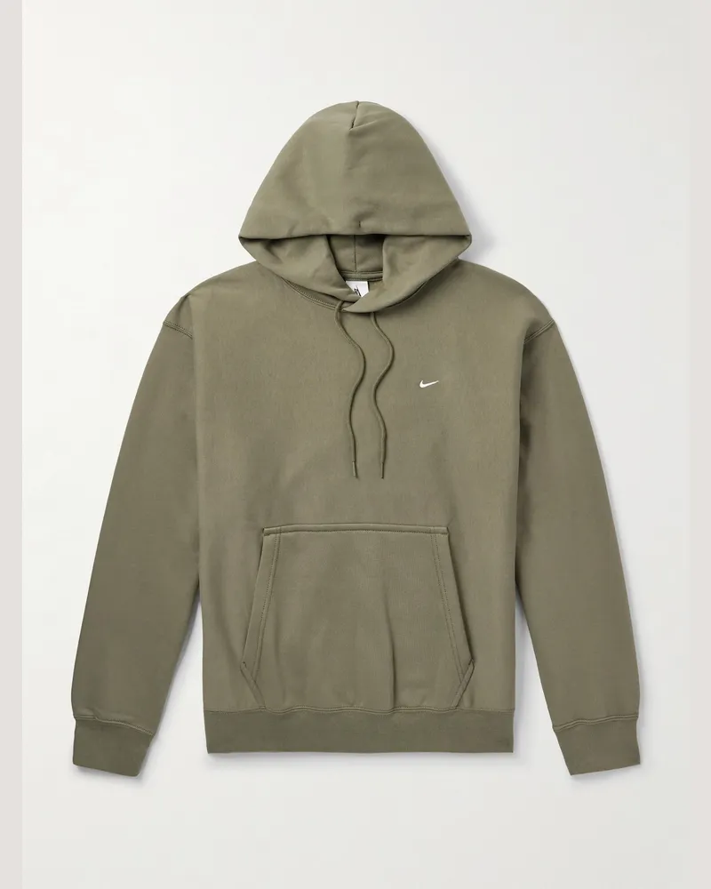 Nike Solo Swoosh Hoodie aus Jersey aus einer Baumwollmischung mit Logostickerei Grün