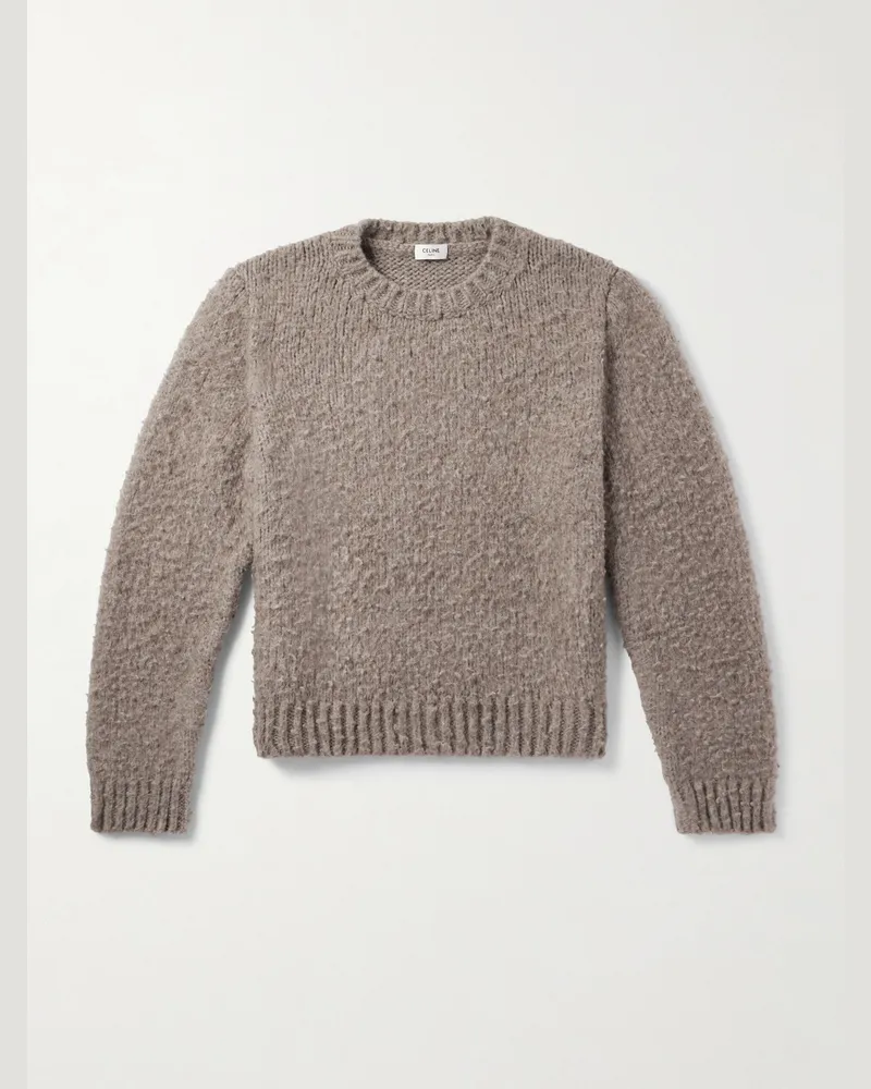 Celine Pullover aus einer gebürsteten Woll-Yakwollmischung Braun