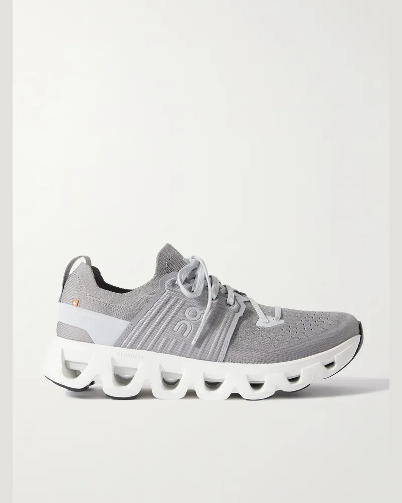 ON Cloudswift 4 Laufschuhe aus Stretch-Strick mit Gummibesatz Grau