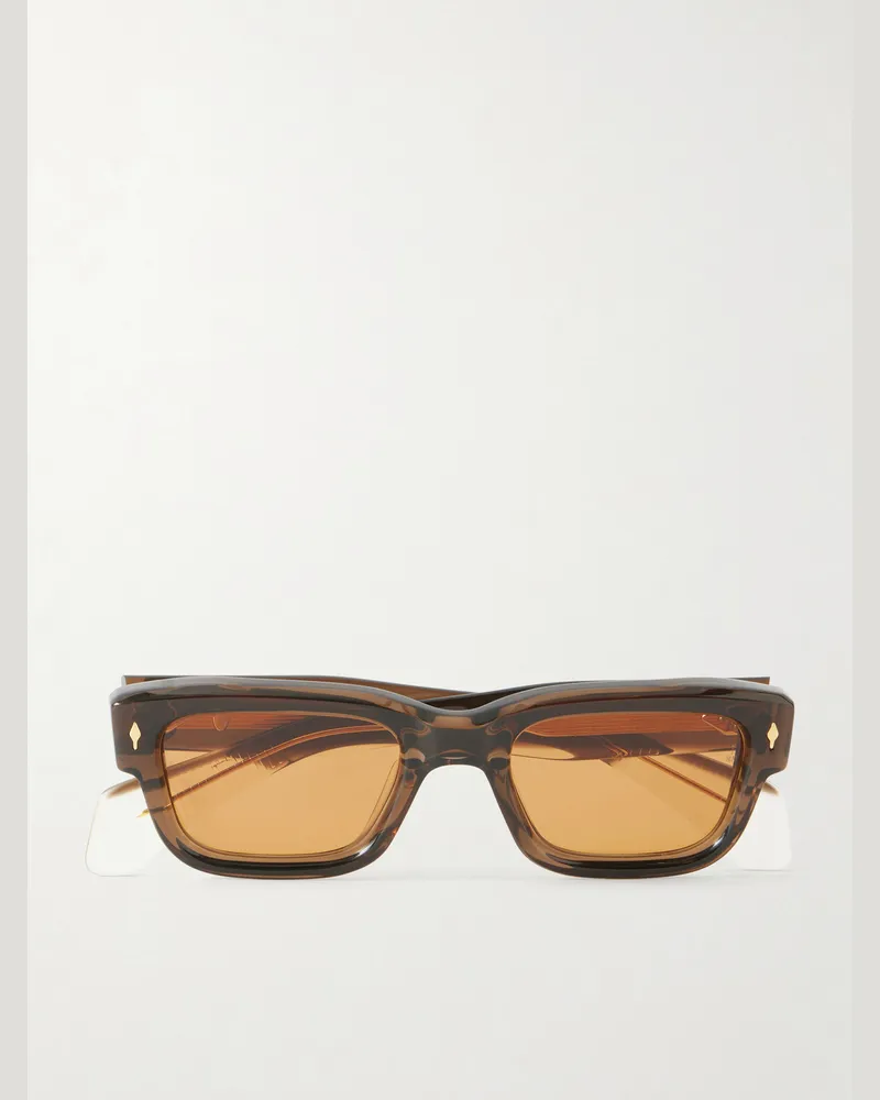 Jacques Marie Mage Jeff Goldblum D-Frame Acetate Sunglasses Brown