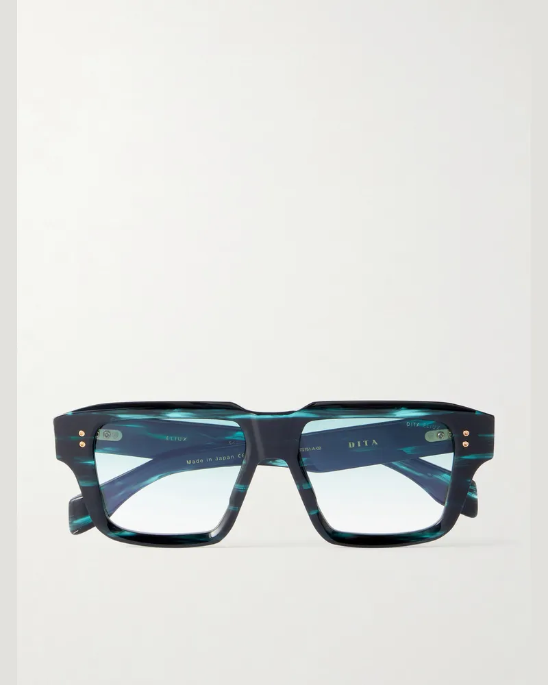 DITA Eliux Square-Frame Acetate Sunglasses Blue
