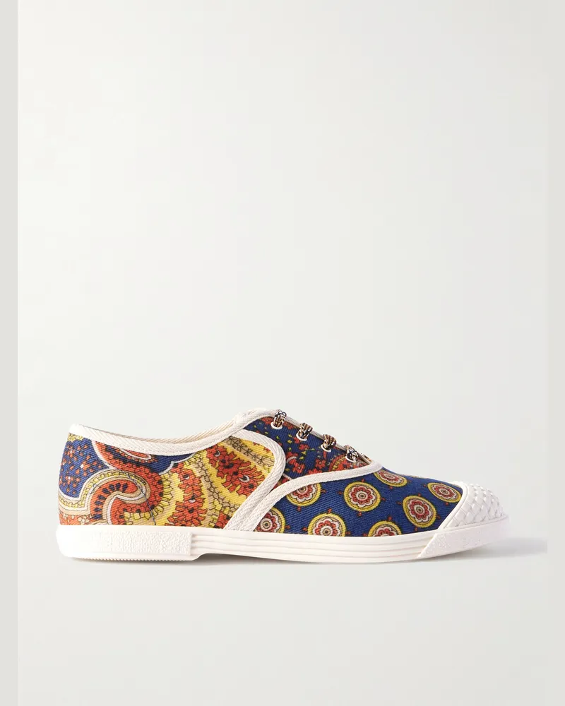 Valentino Garavani Bay By Bay Sneakers aus Denim mit Paisley-Print Blau