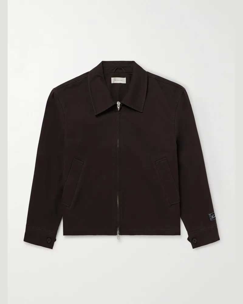 Mfpen Work Jacke aus Twill aus einer Baumwollmischung mit Logoapplikation Schwarz