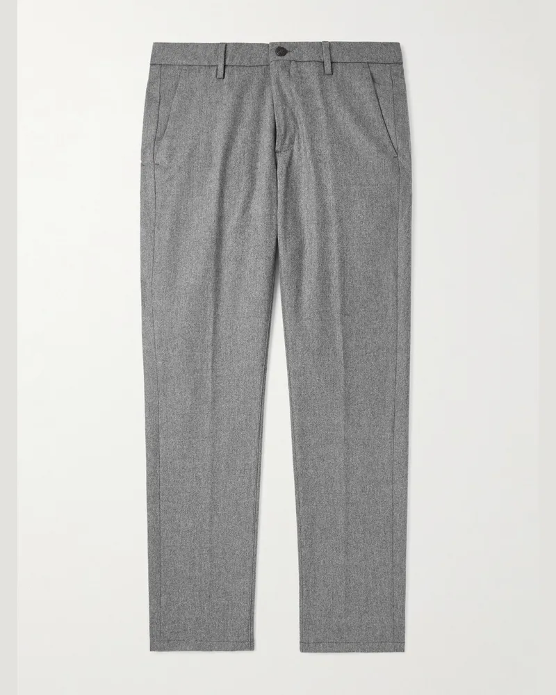 Eleventy Gerade geschnittene Hose aus einer Stretch-Woll-Kaschmirmischung Grau