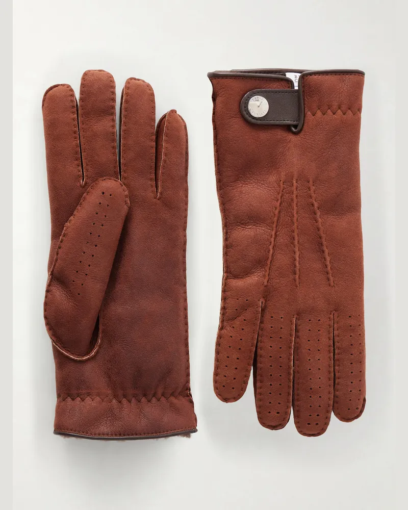 Brunello Cucinelli Suede Gloves Brown