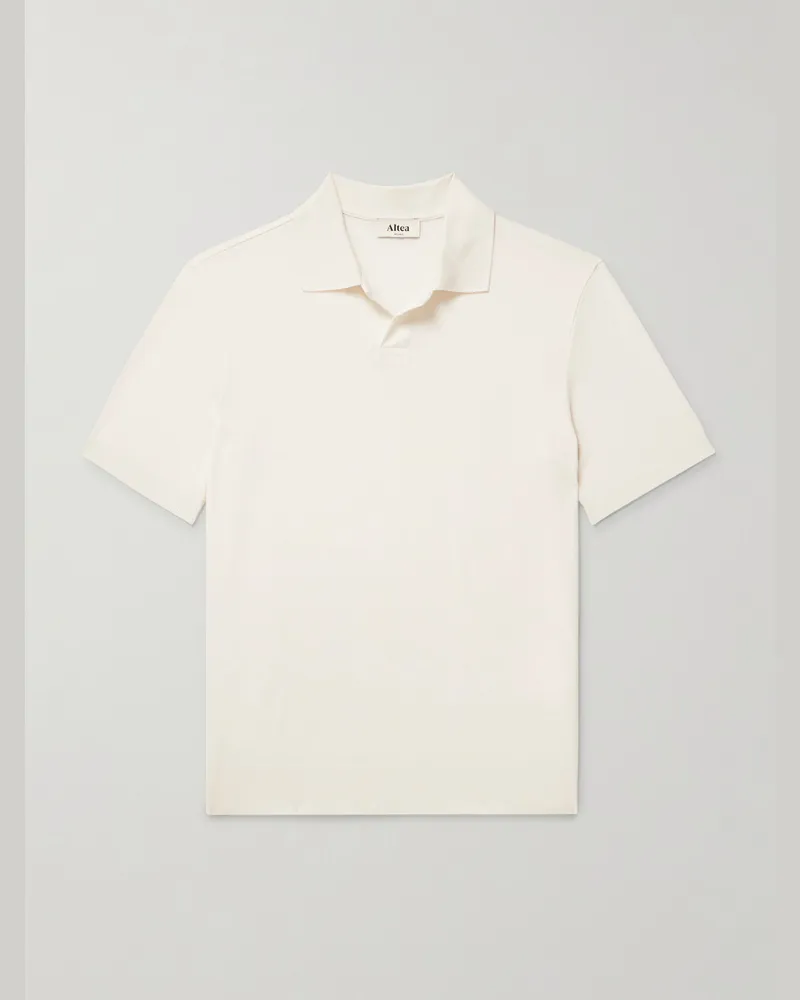Altea Polohemd aus Jersey aus einer Lyocell-Baumwollmischung Neutral