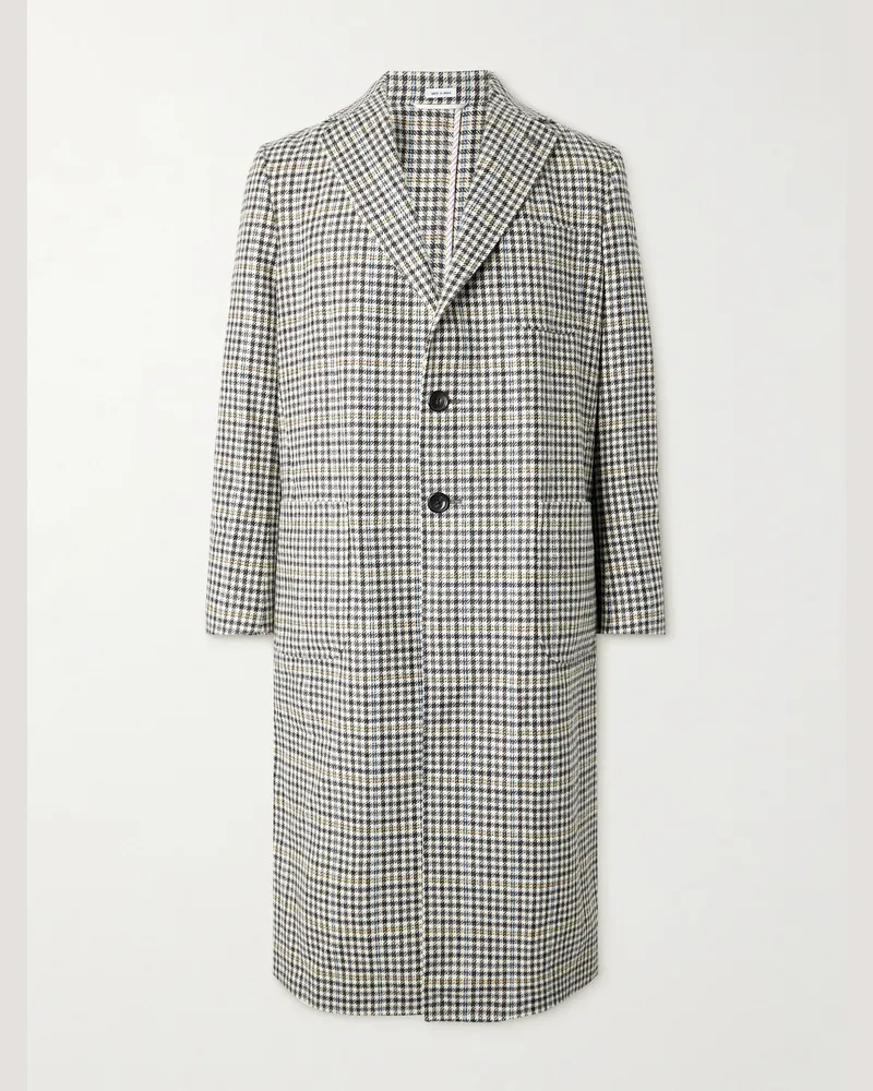 Thom Browne Mantel aus Woll-Tweed mit Karomuster Grau