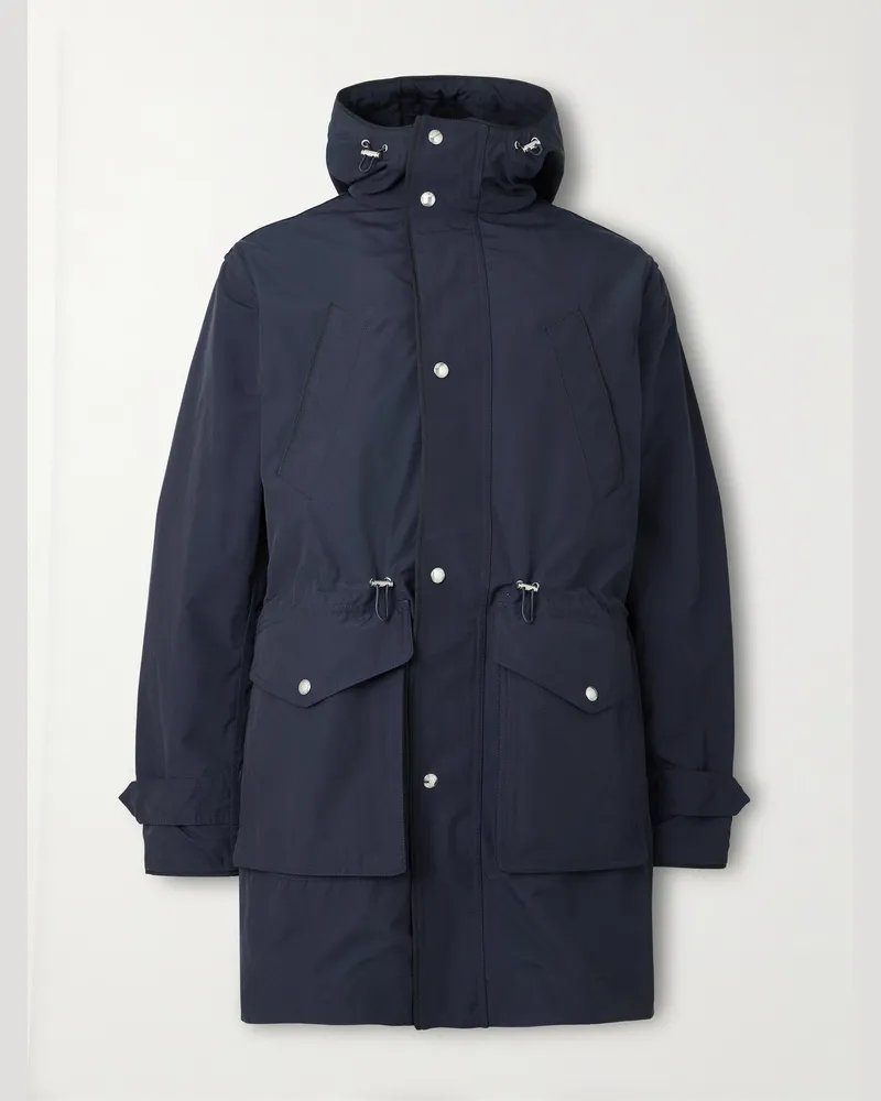 MR P. Parka aus Shell mit Kapuze Blau