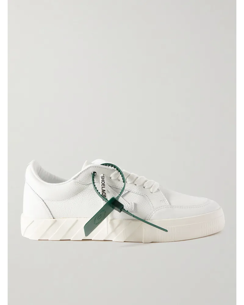 OFF-WHITE Sneakers aus vollnarbigem Leder Weiß