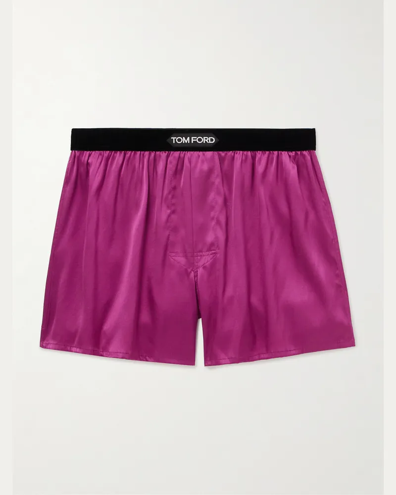 Tom Ford Boxershorts aus Stretch-Seidensatin Pink