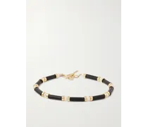 Tillman Armband mit Onyxen, Perlen und vergoldeten Details