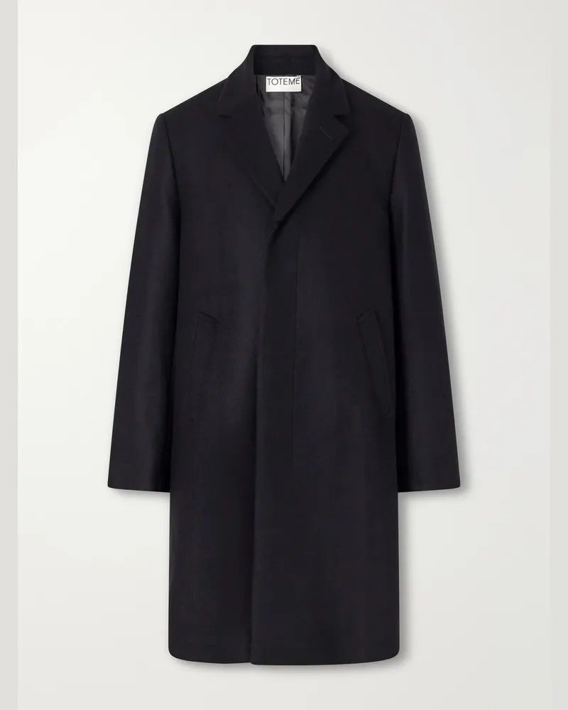 Totême Wool, Cashmere and Silk-Blend Coat Black