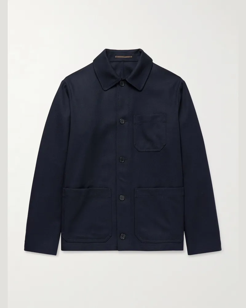 Slowear Incotex Twill Chore Jacket Blue