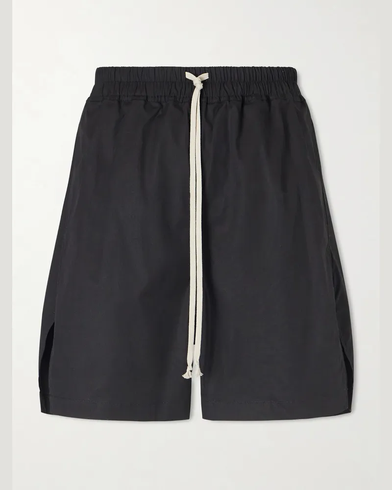 Rick Owens Gerade geschnittene Shorts aus Popeline aus einer Baumwollmischung Schwarz