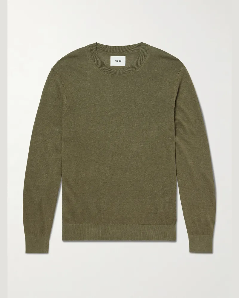 NN 07 Ted 60058 Linen Sweater Green