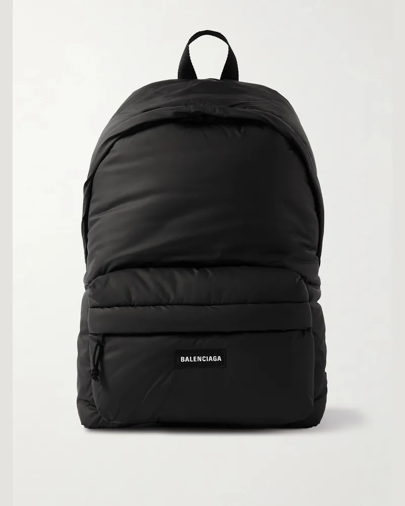 Balenciaga Explorer wattierter Rucksack aus Nylon Schwarz