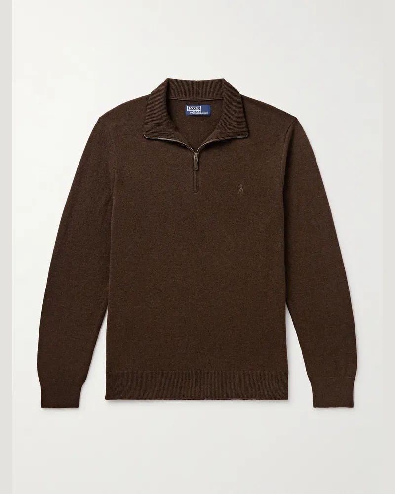 Ralph Lauren Troyer aus Wolle mit Logostickerei Braun