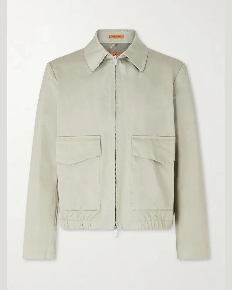 BARENA Jacke aus Baumwollgabardine Grün