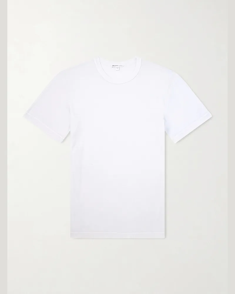 James Perse Combed Cotton-Jersey T-Shirt Blue