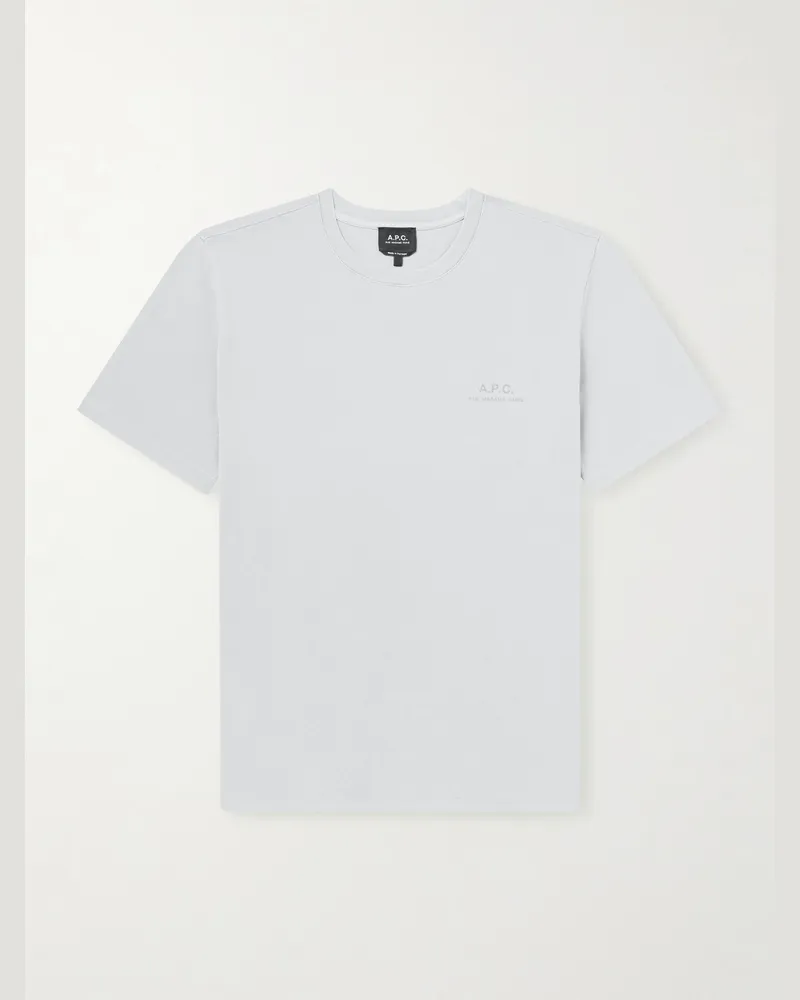 A.P.C. Gabby Logo-Print Cotton Jersey T-Shirt Green