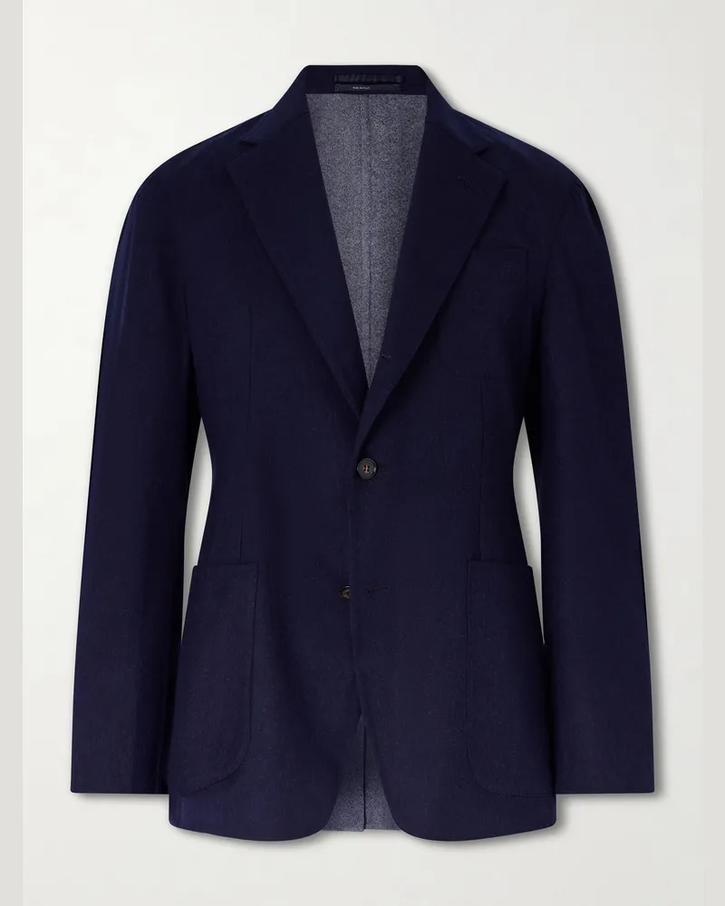 Dunhill Mohair and Silk-Blend Blazer Blue
